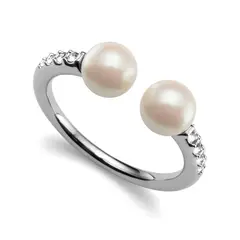 OLIVER WEBER - Anillo Local rodio cristal S/M