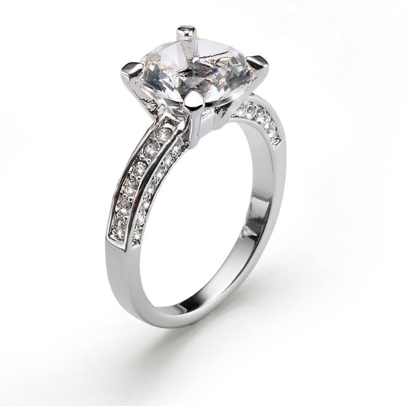 OLIVER WEBER - Anillo Princess rodio cristal M