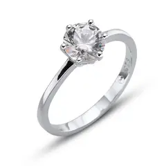 OLIVER WEBER - Anillo Brilliance large 925AG rodio cristal L