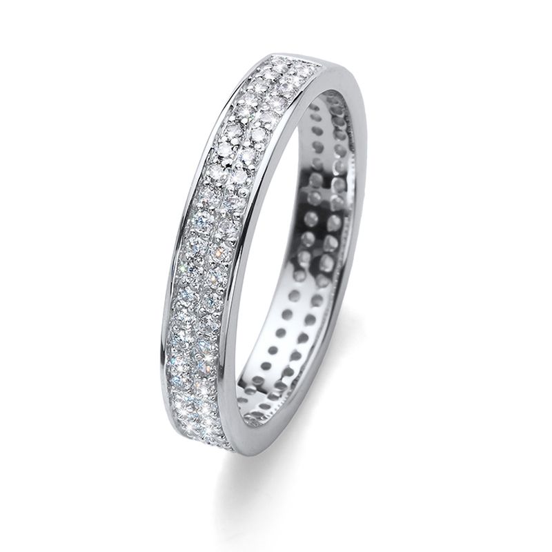 OLIVER WEBER - Anillo Value 925AG rodio transp XL