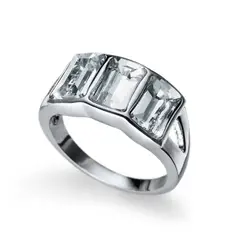 OLIVER WEBER - Anillo Proud rodio cristal XL