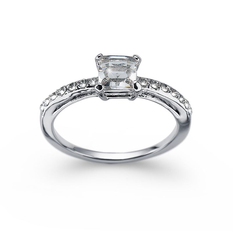 OLIVER WEBER - Anillo Private rodio cristal XL