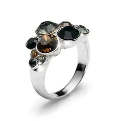 OLIVER WEBER - Anillo Plural rodio negro XS**