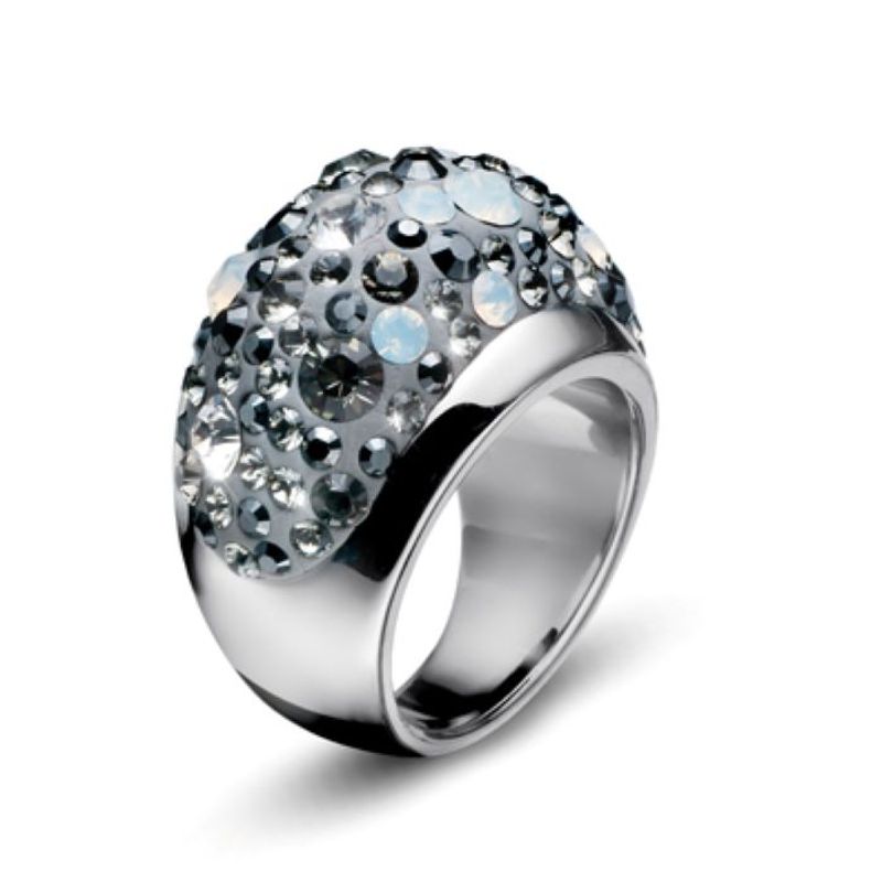 OLIVER WEBER - Anillo Couleur rodio negro S