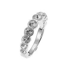 OLIVER WEBER - Anillo Horizon rodio cristal XL