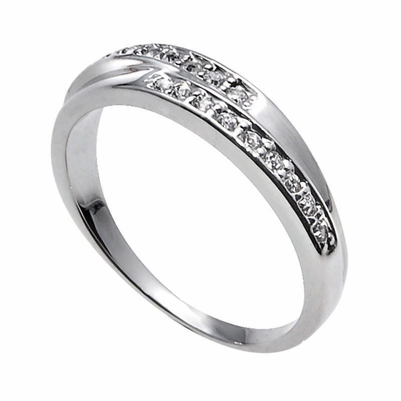 OLIVER WEBER - Anillo Real rodio cristal XL
