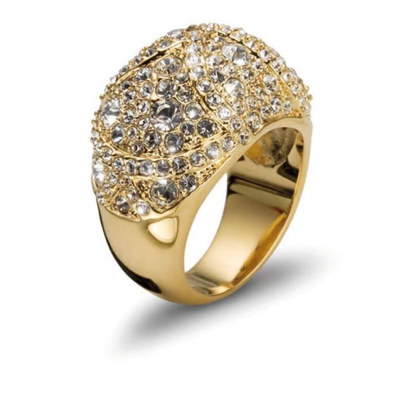 OLIVER WEBER - Anillo Mystery dorado cristal S