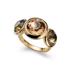 OLIVER WEBER - Anillo Every dorado lt col topaz XL