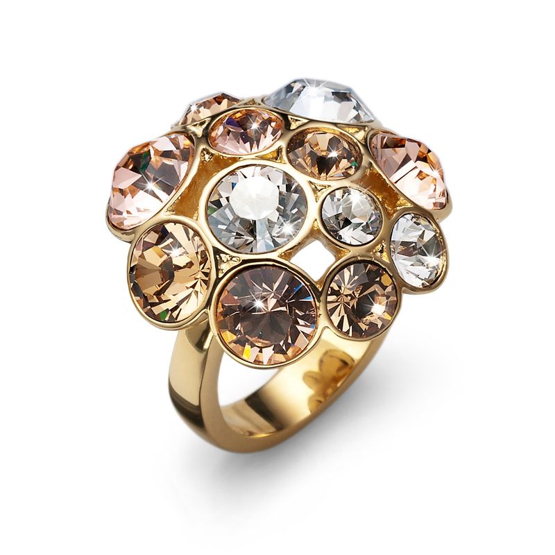 OLIVER WEBER - Anillo Noche dorado lt col topaz XS