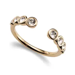 OLIVER WEBER - Anillo Serial dorado cristal L/XL