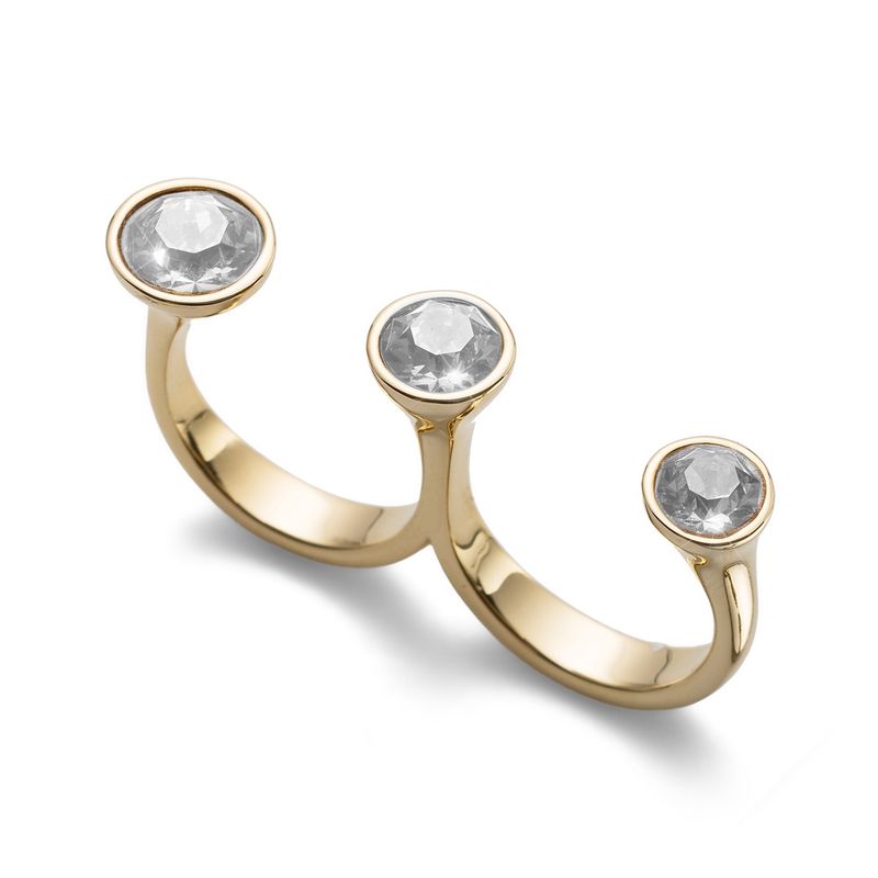 OLIVER WEBER - Anillo Double dorado cristal M