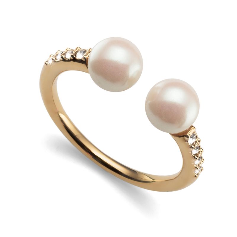 OLIVER WEBER - Anillo Local dorado cristal L/XL