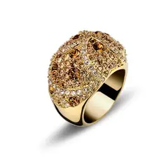 OLIVER WEBER - Anillo Mystery dorado topaz S
