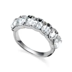 OLIVER WEBER - Anillo Club rodio cristal XL*