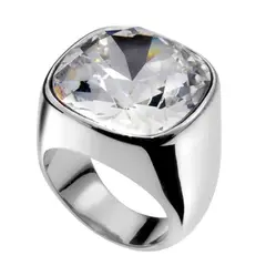 OLIVER WEBER - Anillo Block rodio cristal S