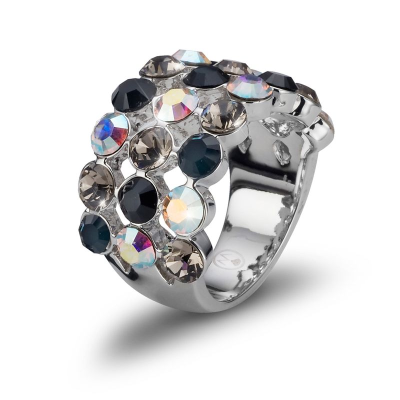 OLIVER WEBER - Anillo Drool rodio negro XL
