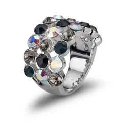 OLIVER WEBER - Anillo Drool rodio negro XL