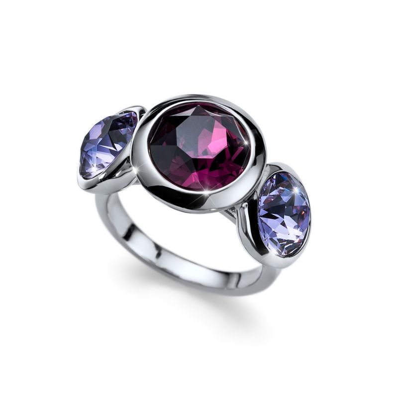 OLIVER WEBER - Anillo Every rodio amethyst S