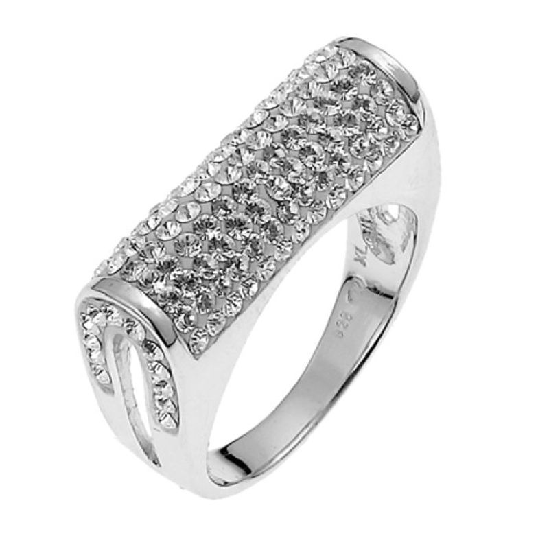 OLIVER WEBER - Anillo Sophistication 925AG rhod crystal XL
