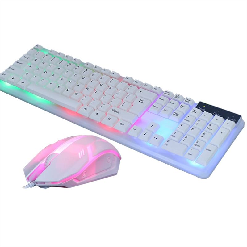 GENERICO - Teclado Mouse White Gamer AOAS
