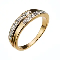 OLIVER WEBER - Anillo Real dorado cristal XL