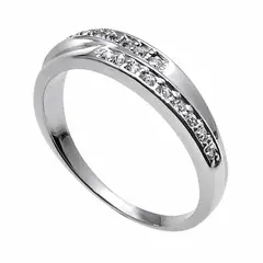 OLIVER WEBER - Anillo Real rodio cristal M