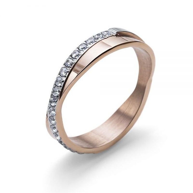 OLIVER WEBER - Anillo Twist STE CZ RG S