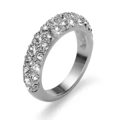OLIVER WEBER - Anillo Classic rodio cristal L