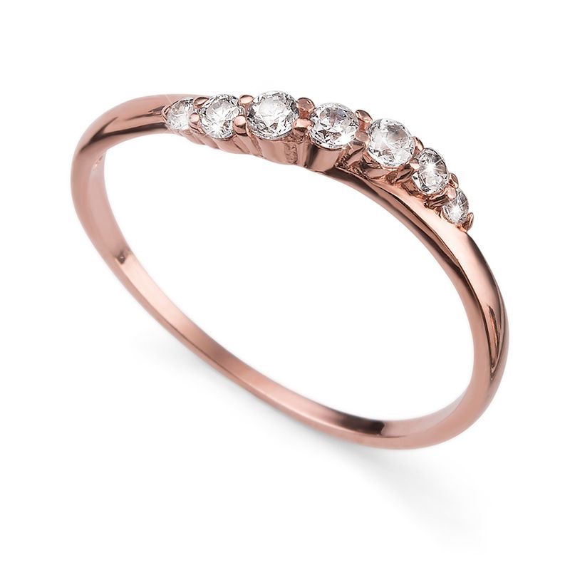 OLIVER WEBER - Anillo Petite 925AG rosado cristal XL