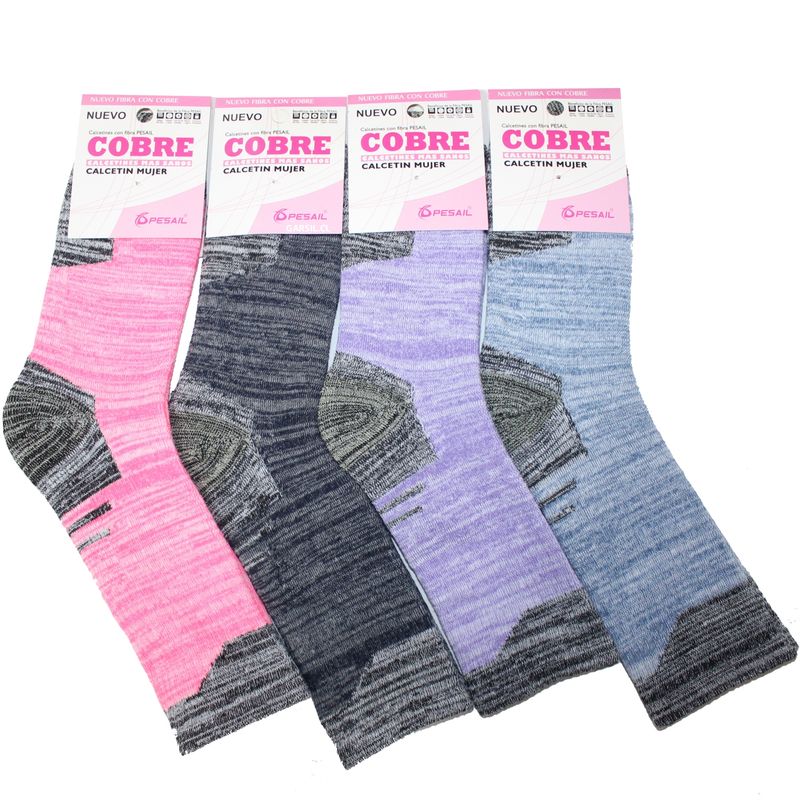 GARSIL - 6 Pares de Calcetines Fibra de Cobre + Algodon Para Mujer