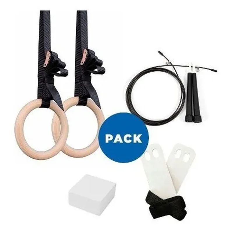 SDFIT - Anillas De Madera  Cubo De Magnesio  Calleras  Speed Rope