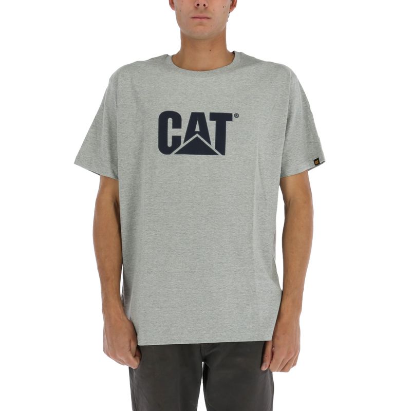 CAT - Polera Manga Corta Hombre Tm Logo Tee Gris Claro CAT