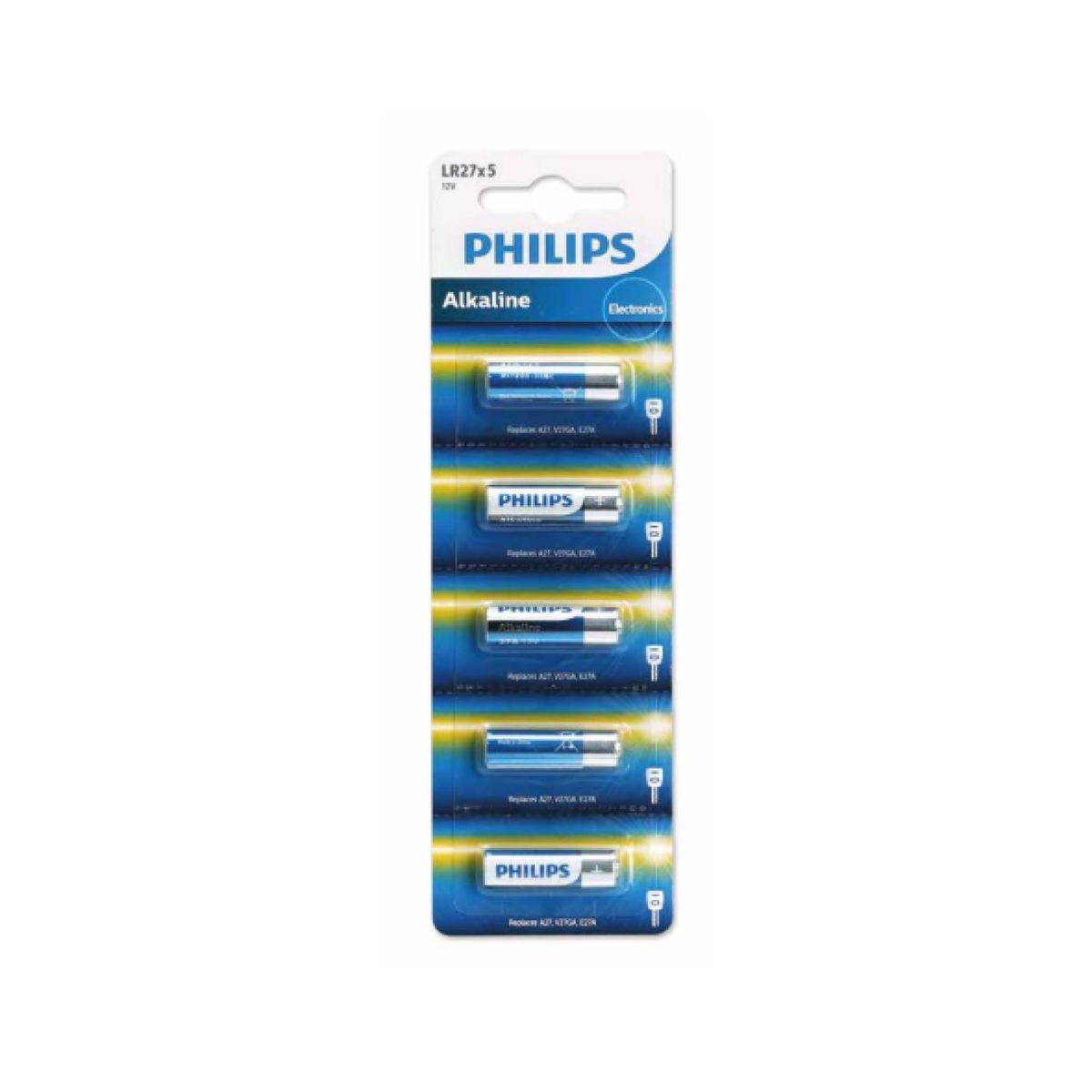PHILIPS - Tira De 5 Pilas Alcalinas 27A 12V Philips