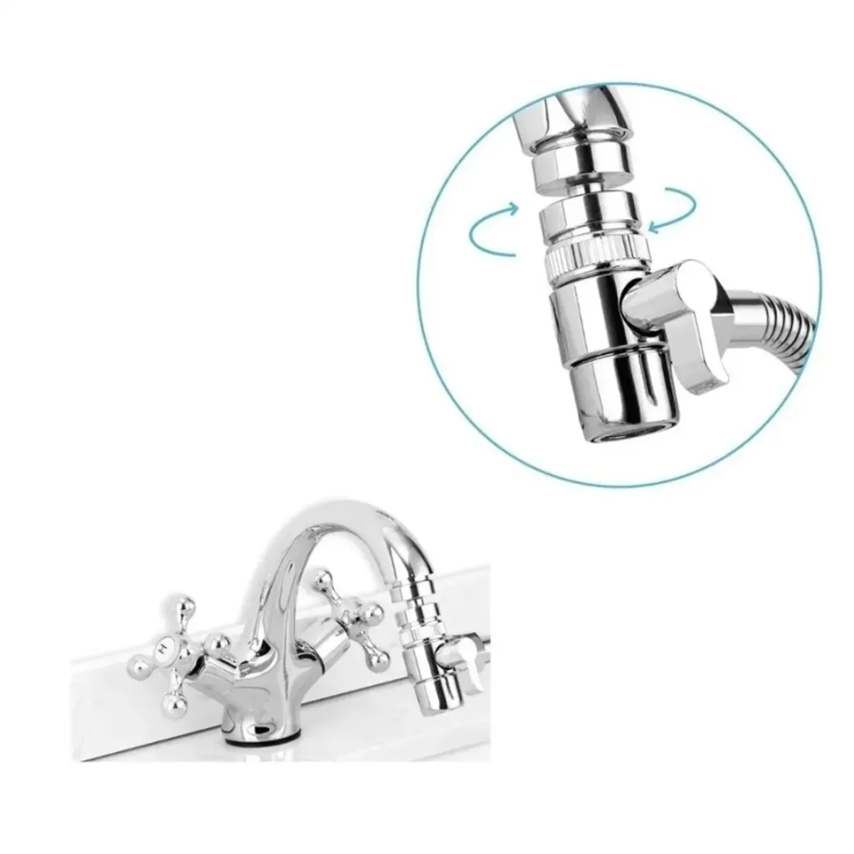 GENERICO - Cabezal Ducha Externo Lavamanos Grifo Monomando Filtro Baños