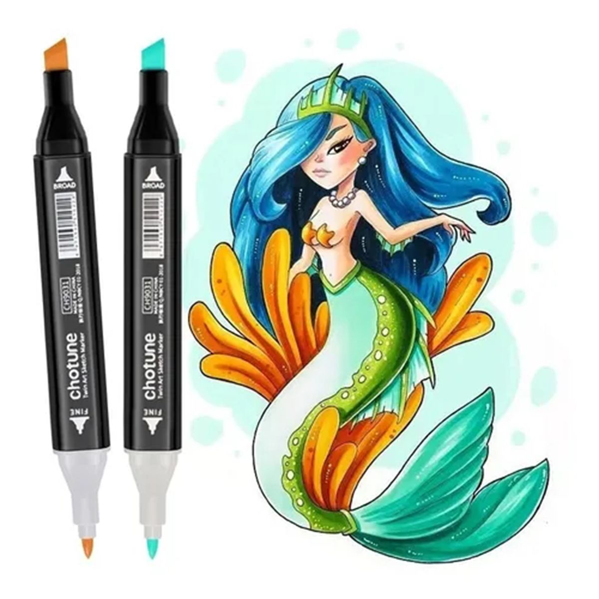 ESHOPANGIE - 168 Lápices Marcadores Doble Con Bolsa