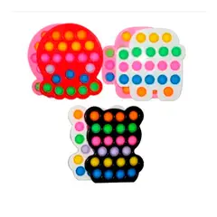 GENERICO - Pack 5 Juguete Anti Estress Pop It Fidget Juguete Empuje