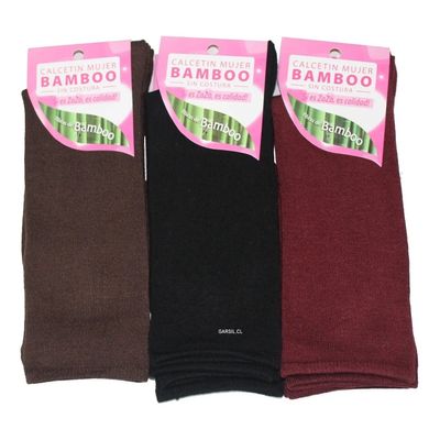 Imagen 2 del producto 6 Pares De Calcetines Con Fibra De Bambú Para Mujer - Sin Costuras