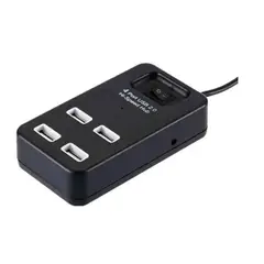 GENERICO - Hub 4 Puertos Multi Usb 2.0 Switch 1.2 Metros Luz Led Indica