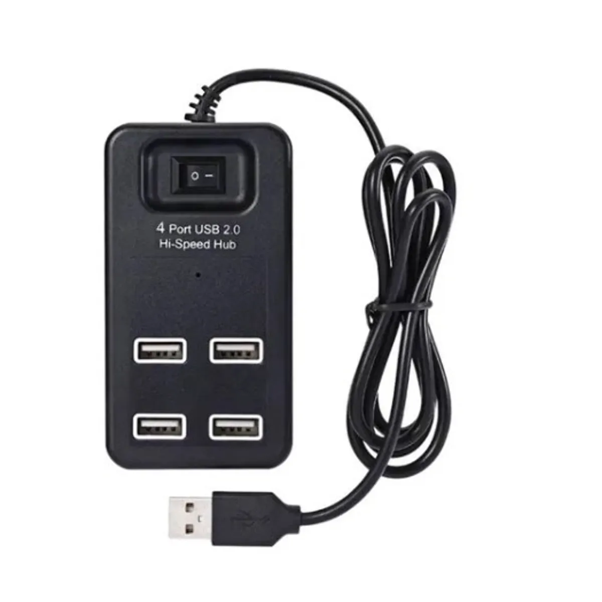 GENERICO - Hub 4 Puertos Multi Usb 2.0 Switch 1.2 Metros Luz Led Indica