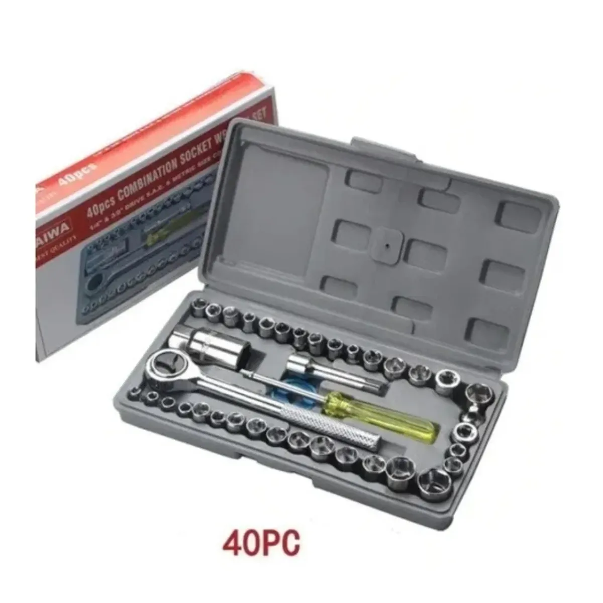 GENERICO - Juego Dado 40 Pcs 1/4-3/8 Chicharra Bici Moto Auto