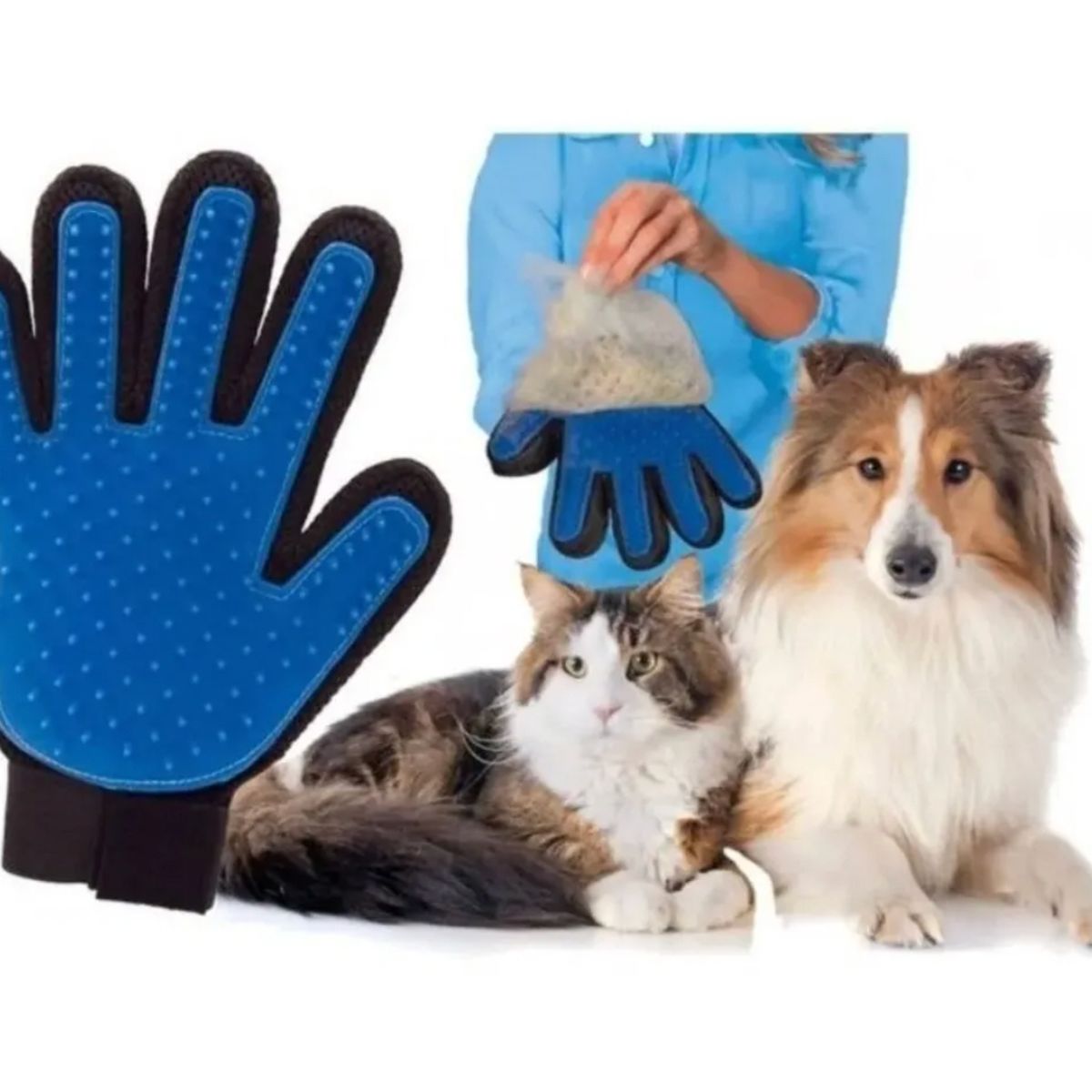 GENERICO - Cepillo Guante Perros  Gatos Peine Quita Pelos Mascota