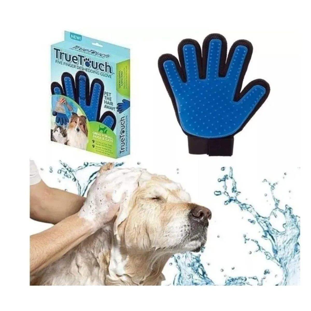 GENERICO - Cepillo Guante Perros  Gatos Peine Quita Pelos Mascota