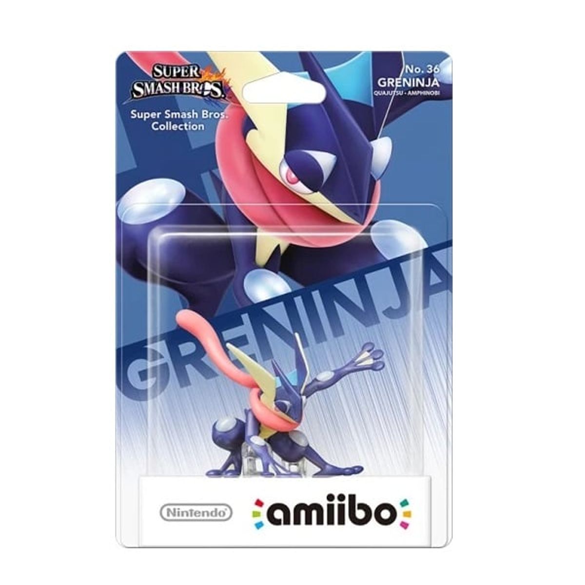 NINTENDO - Figura Amiibo Greninja - Colección Super Smash Bros - Sniper