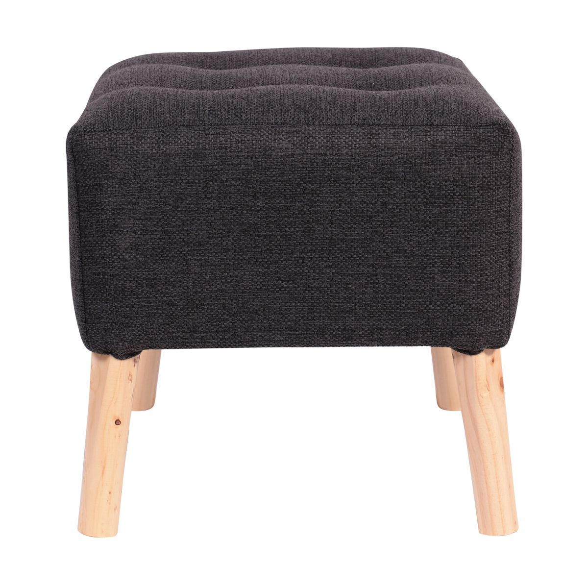 GENERICO - Pouf Alemania Grafito Omega 42x42x43 cm Máxima Design
