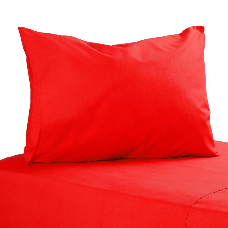 SUEÑO BLANCO - JUEGO DE SABANAS SINGLE ROJA