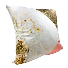 GENERICO - Funda Para Almohada de 45x 45 Dorado & Naranja