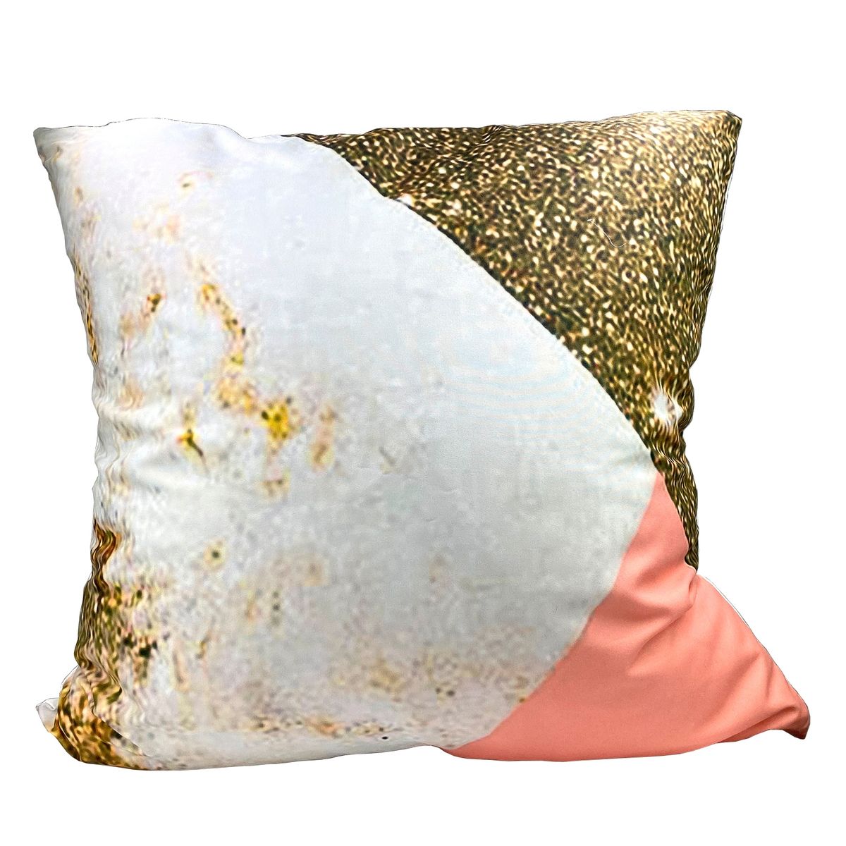 GENERICO - Funda Para Almohada de 45x 45 Dorado & Naranja.