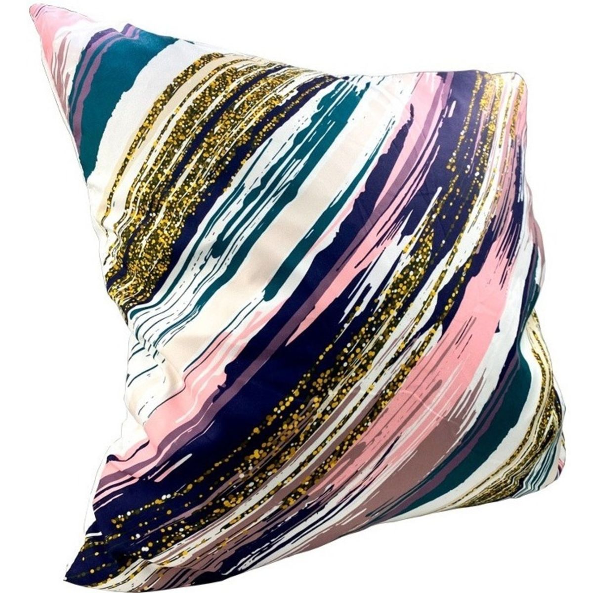GENERICO - Funda Para Almohada de 45x 45 Lineas Diagonales de Colores.