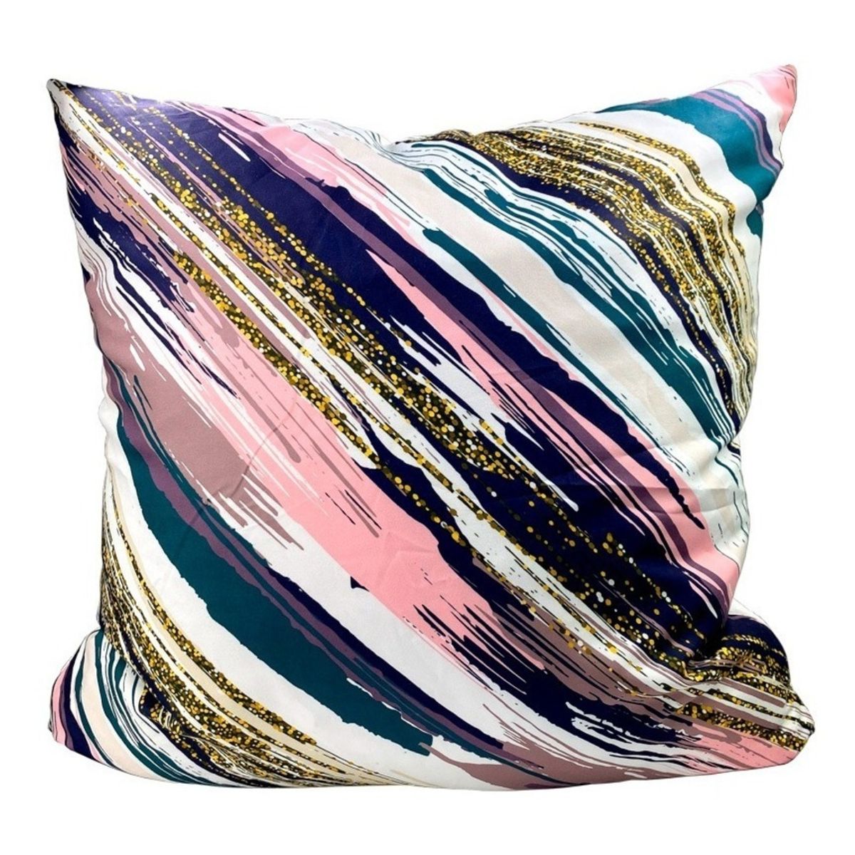 GENERICO - Funda Para Almohada de 45x 45 Lineas Diagonales de Colores.