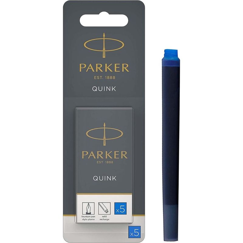 PARKER - Cartucho De Tinta para Pluma Std Caja x5 Azul